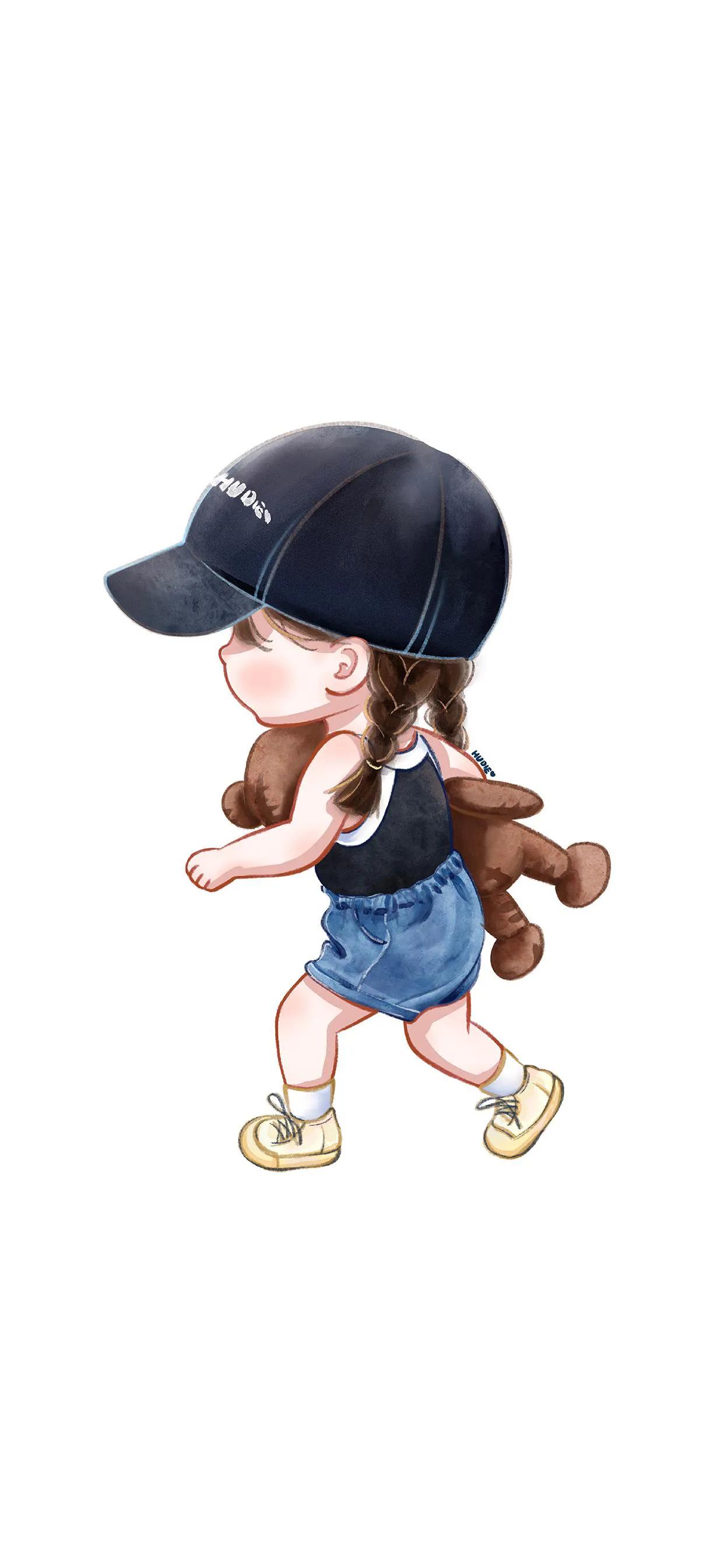 萌娃壁纸q宝,可爱q版萌娃手绘壁纸