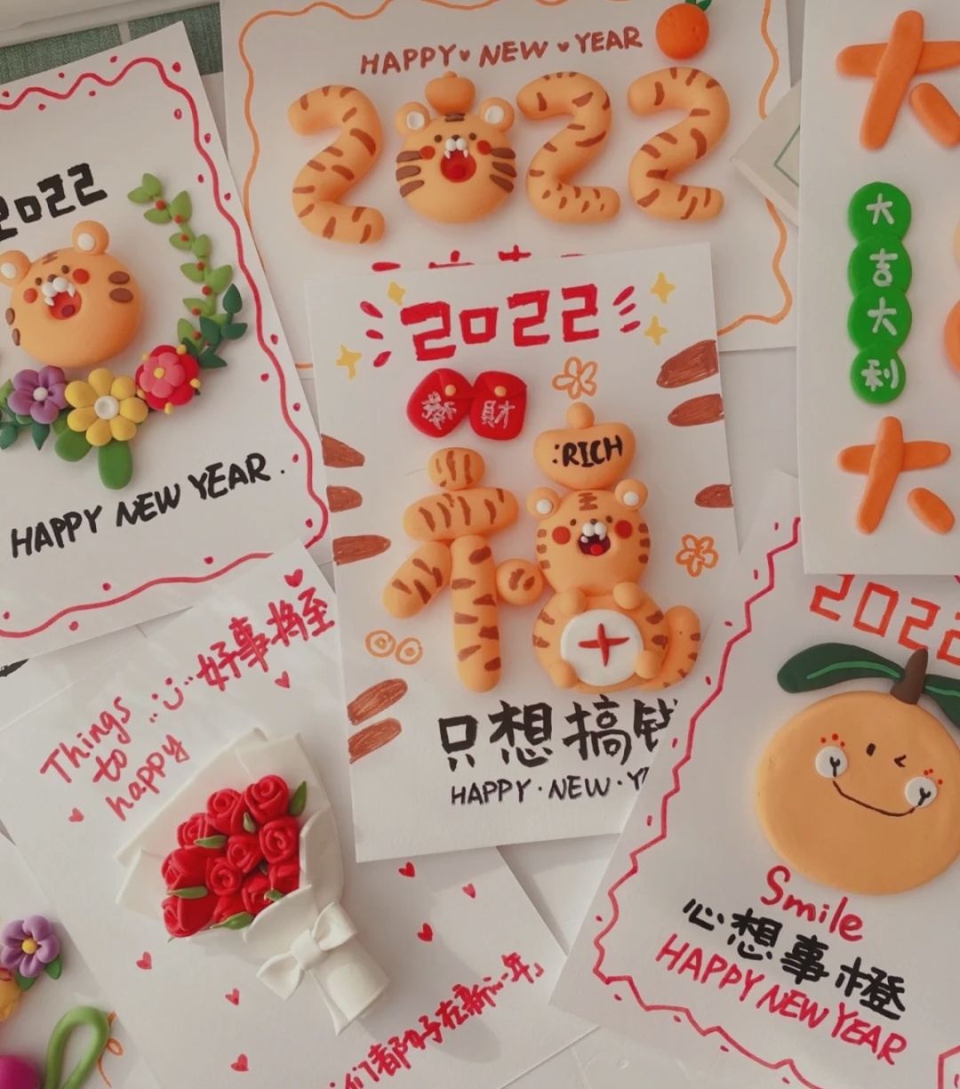 粘土小鱼手工,粘土小花朵教程