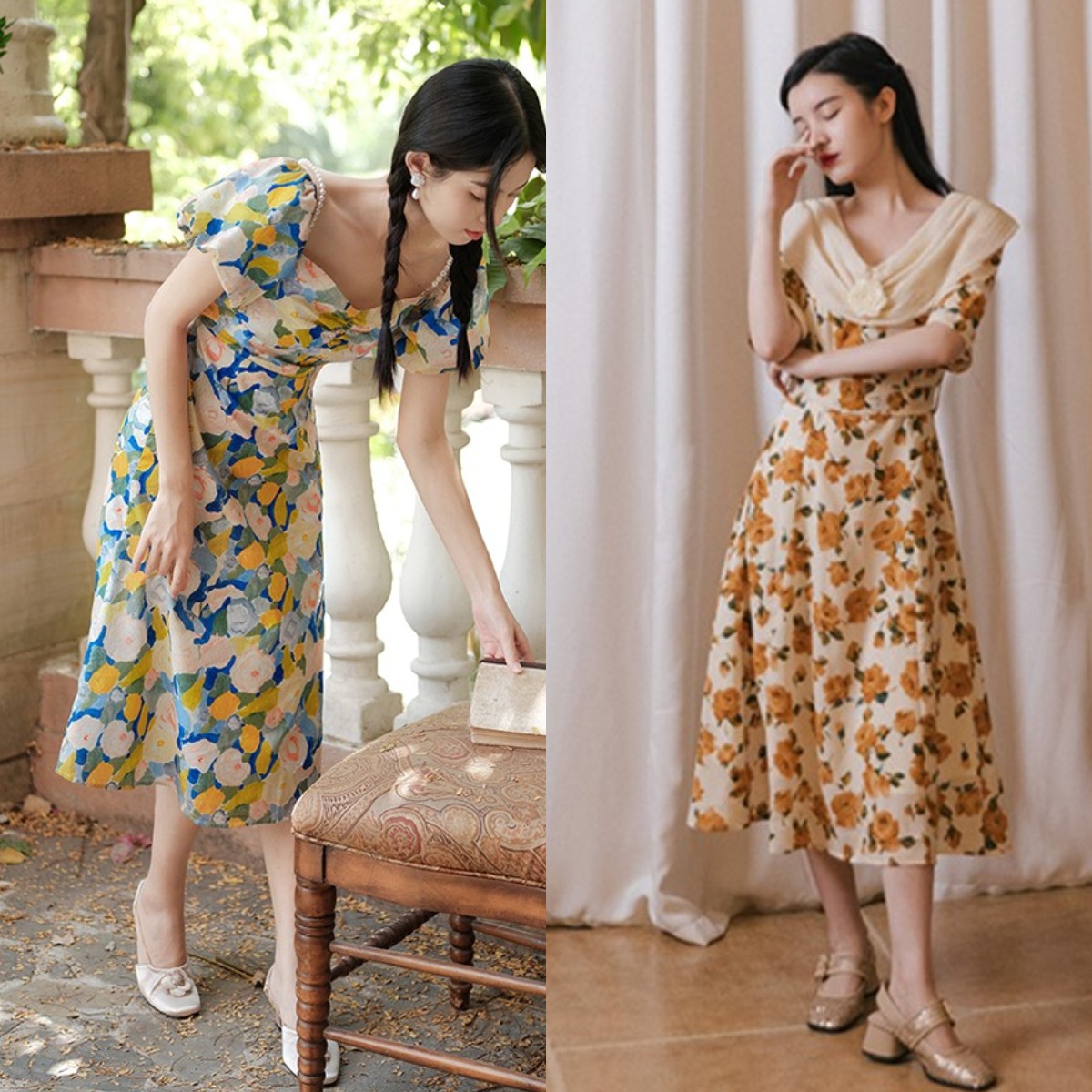 夏天时尚碎花裙,今夏最流行的碎花裙