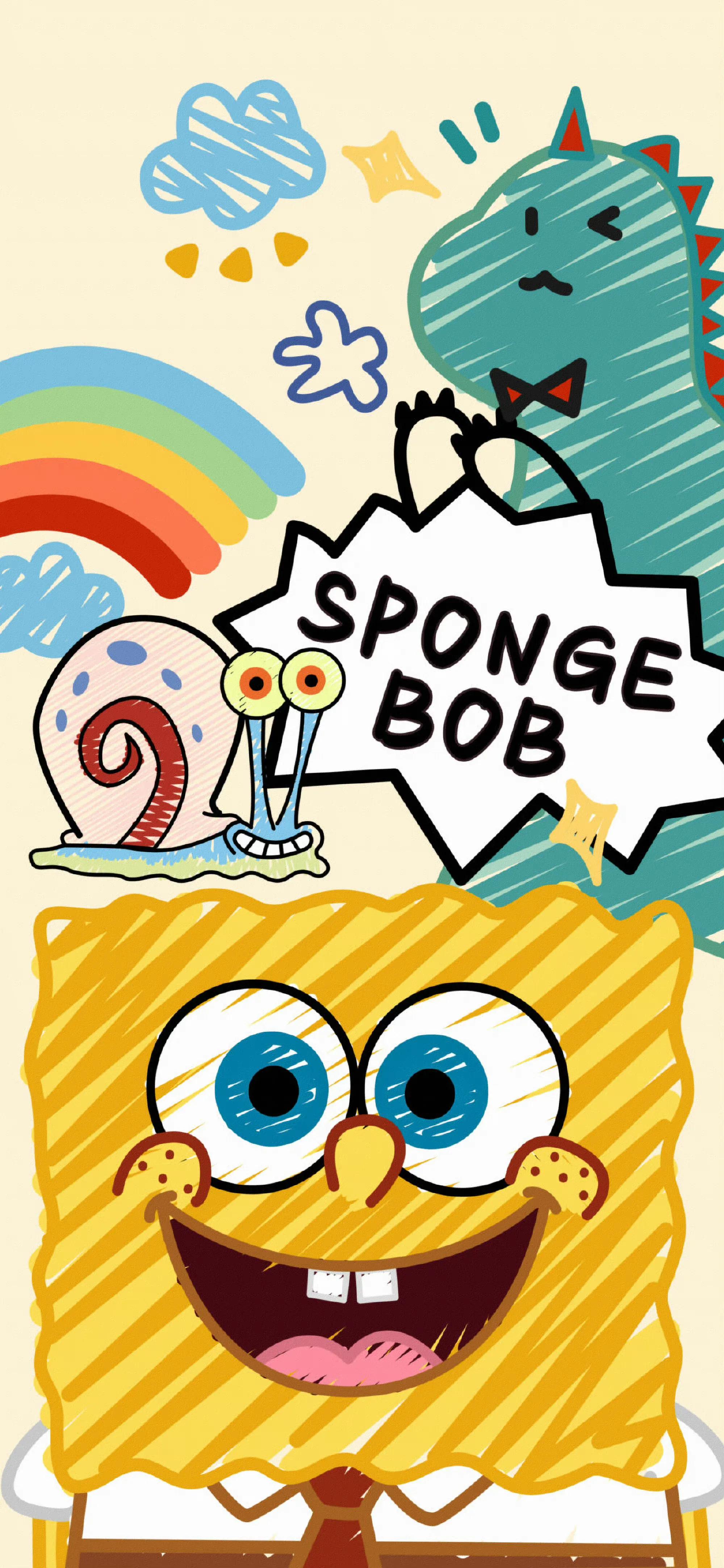 海绵宝宝壁纸iphone专用,手机壁纸动漫海绵宝宝