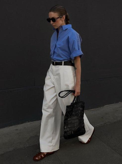 穿蓝色永不过时的高级感,意式轻奢风的高级感蓝色