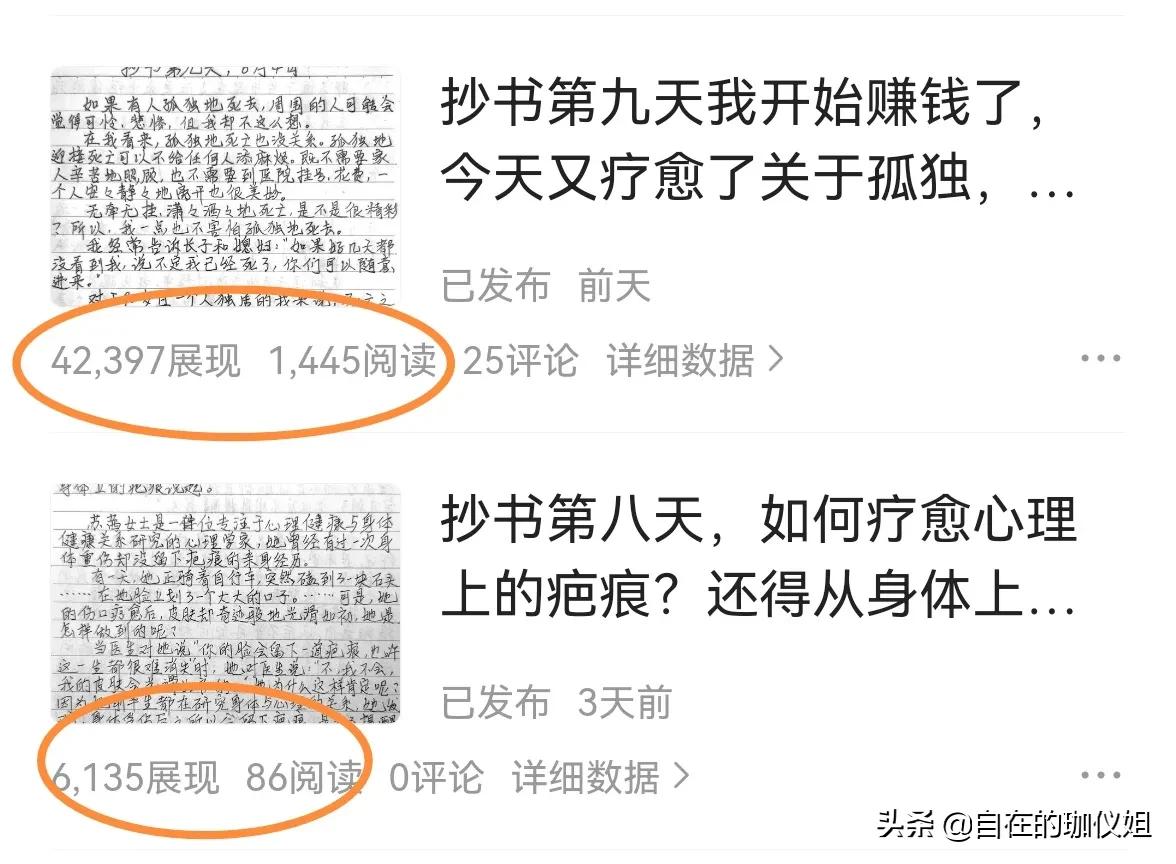 抄书赚收益的第三天,抄书收益多不多怎么看