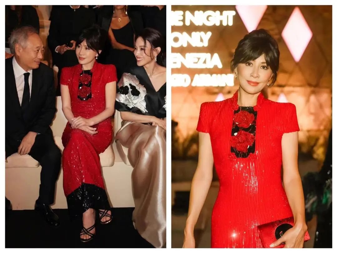 刘嘉玲与梁朝伟恩爱合照穿小香风,刘嘉玲梁朝伟红毯动图