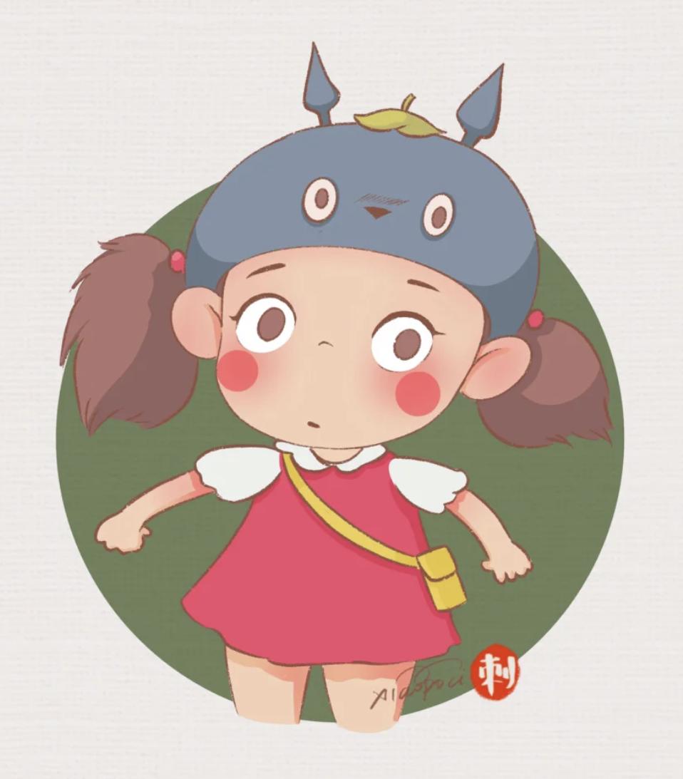 可爱头像卡通呆萌简笔丸子头,超好看丸子头漫画头像儿童