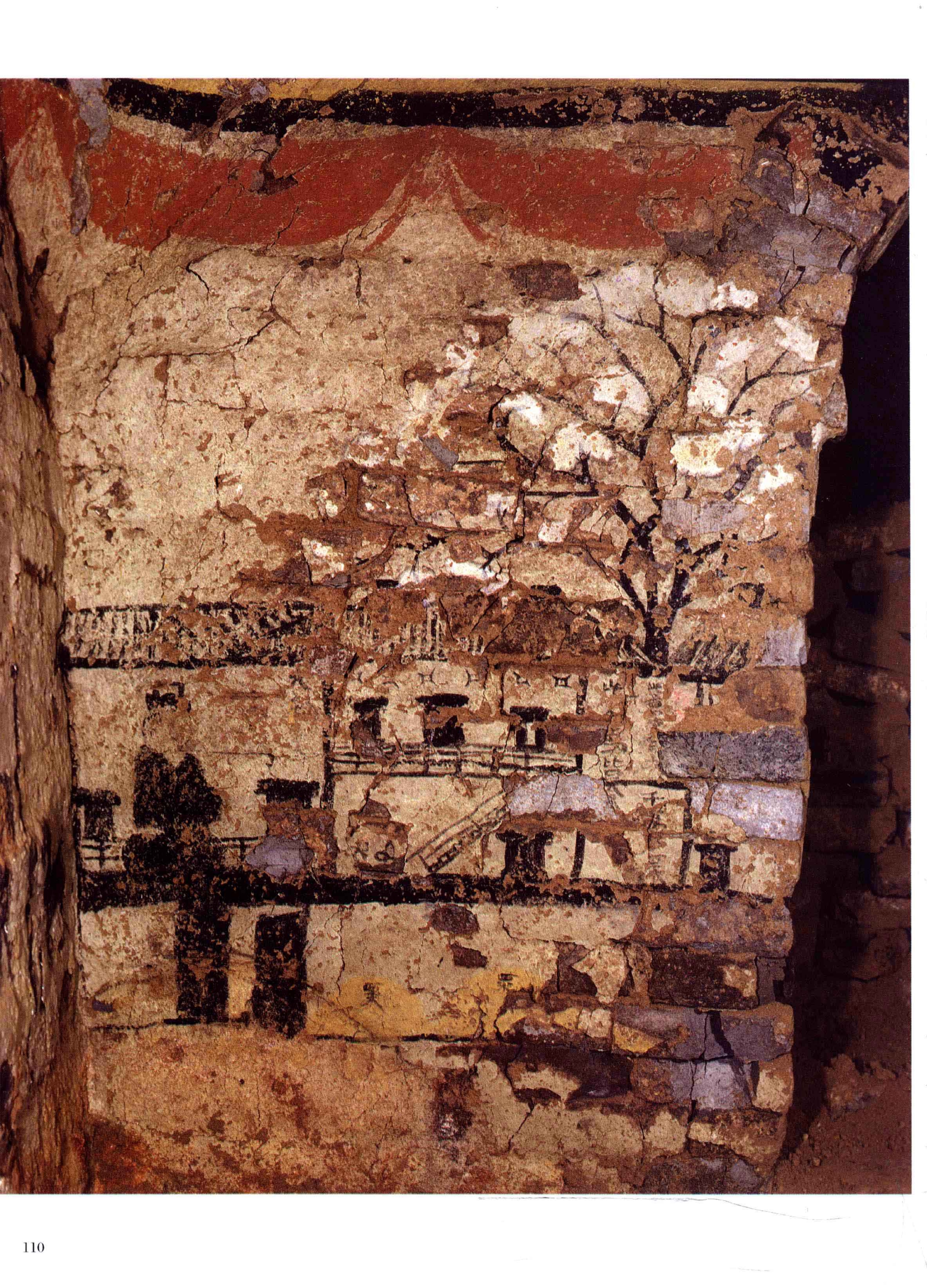 河南出土壁画图片,陕西出土古代壁画展