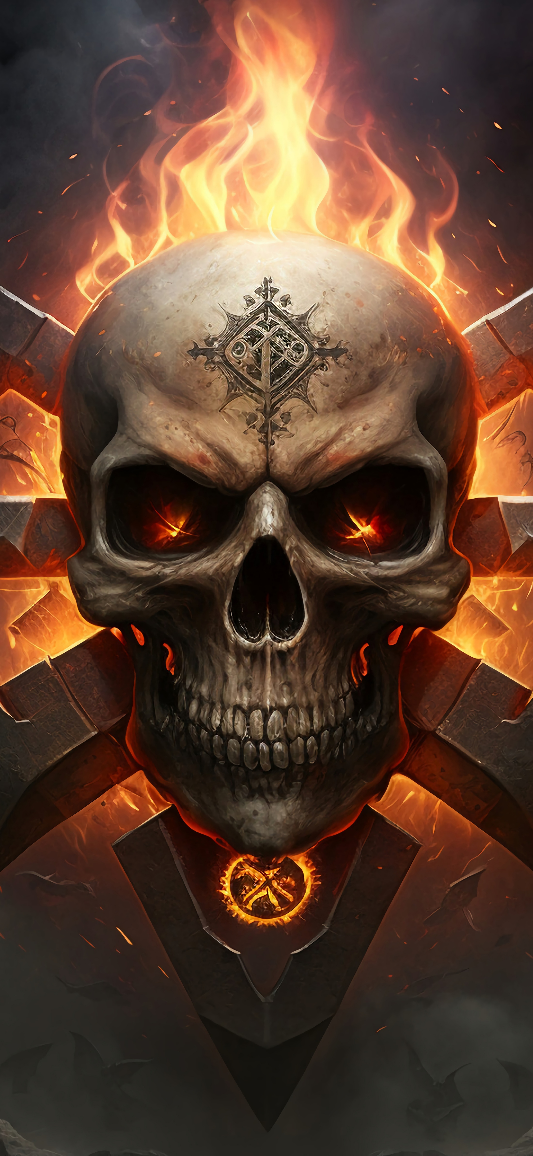 复古骷髅壁纸,骷髅头高清暗黑壁纸