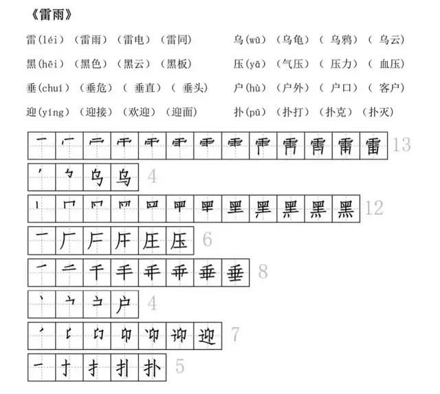 二年级语文下册词语表全部带拼音,二年级下册生字拼音组词笔画