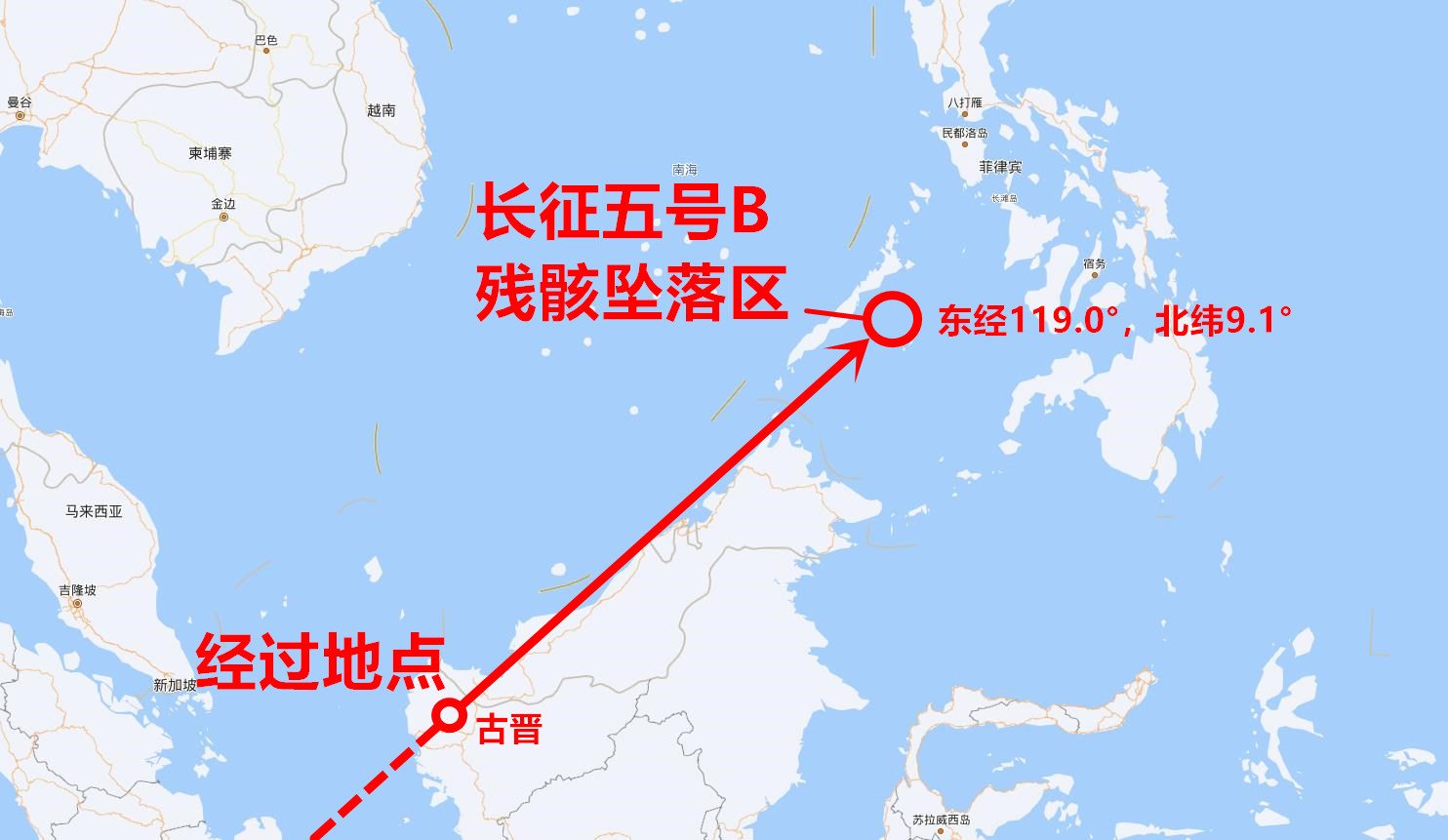 长征五号b残骸日韩评论,长征五号b残骸飞回来吗