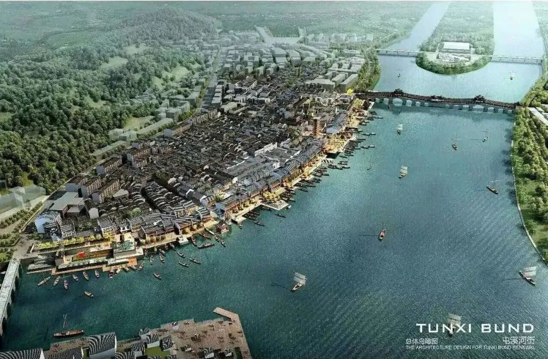 黄山风景屯溪老街,夜游黄山屯溪老街一角