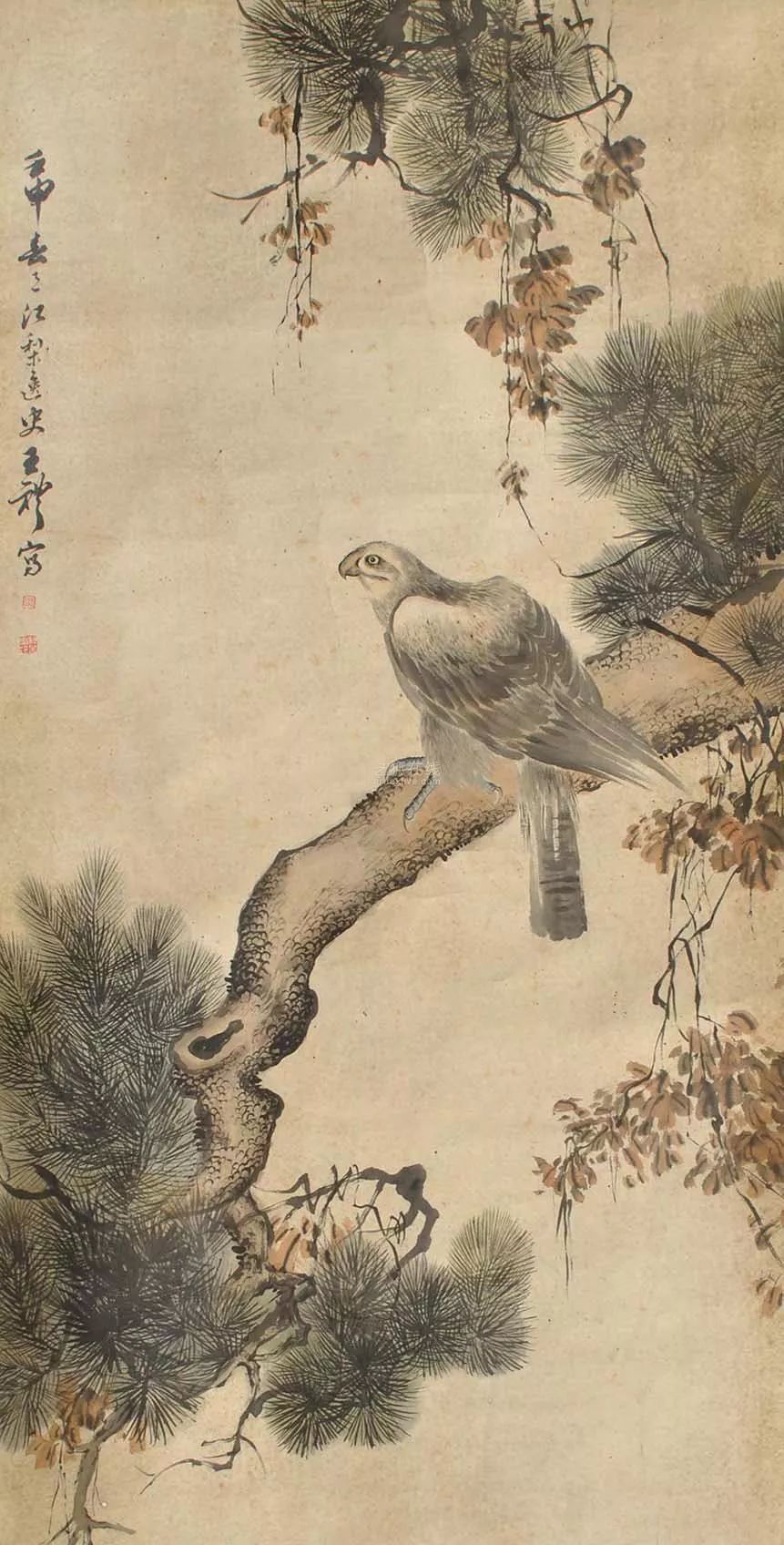 看吴昌硕画菊似乎感觉到秋风,王礼的国画作品欣赏