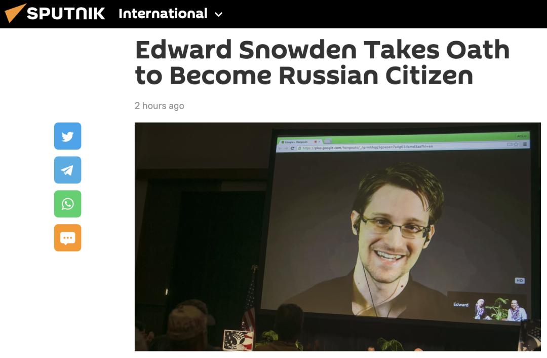 斯诺登申请成为俄罗斯公民原因,斯诺登什么时候成为俄罗斯公民
