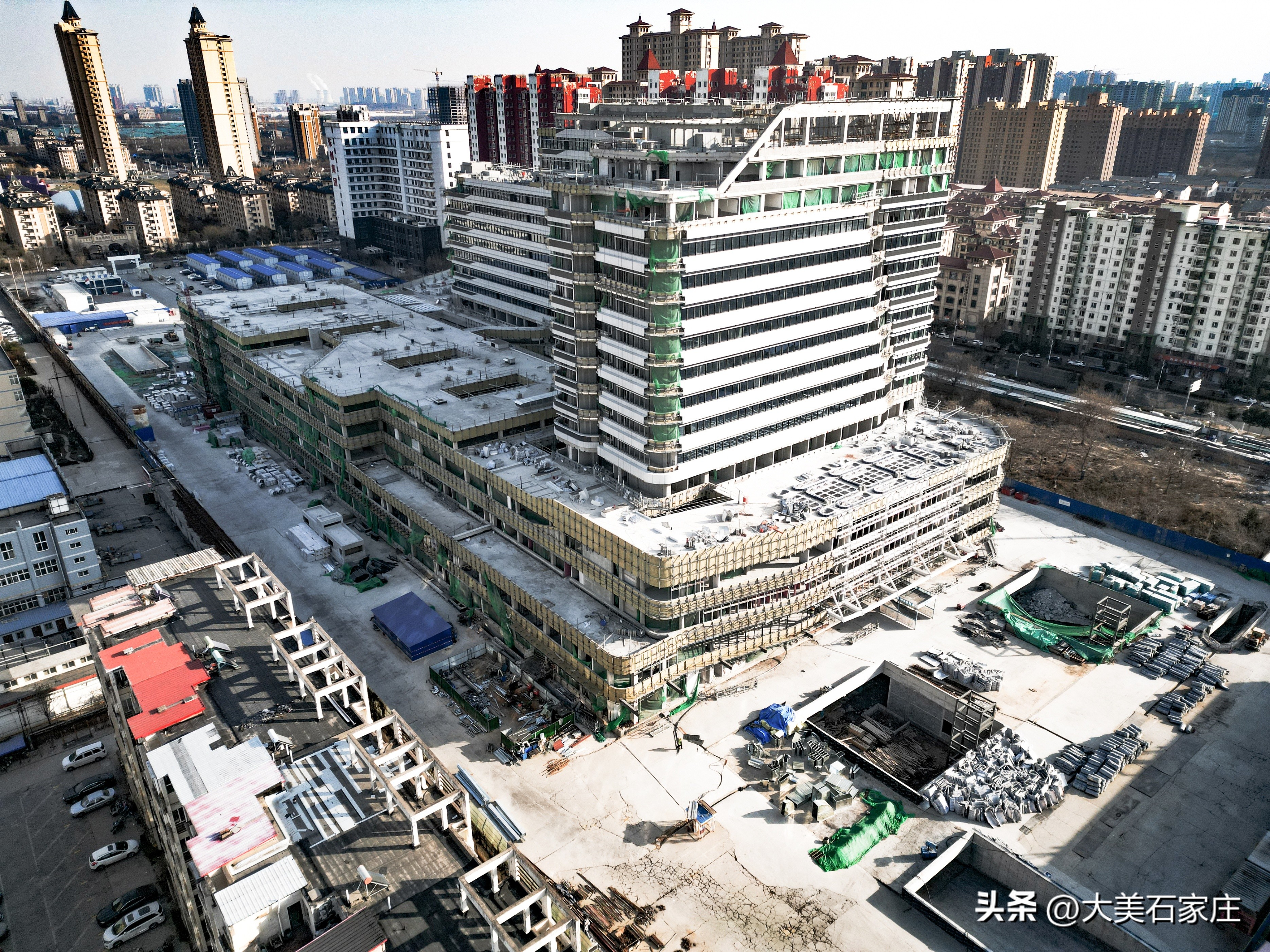 河北医科大学第四医院东院医疗综合楼项目航拍