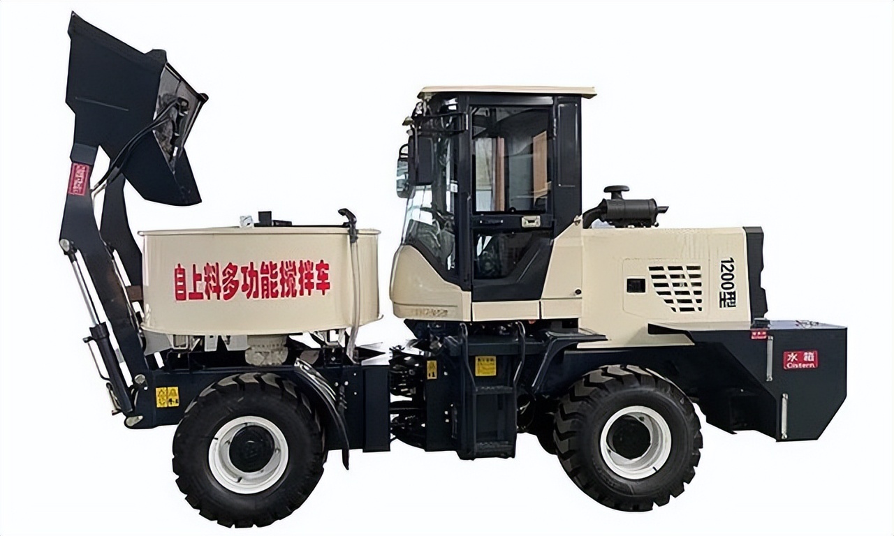 全自动混凝土搅拌机一体车,全自动上料搅拌一体车