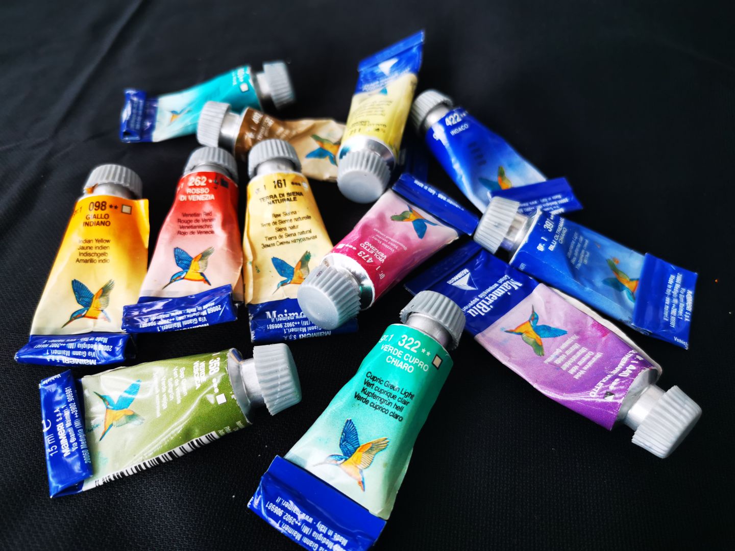 初学者水彩颜料24色水彩工具套装,水彩颜料36色固体水彩套装