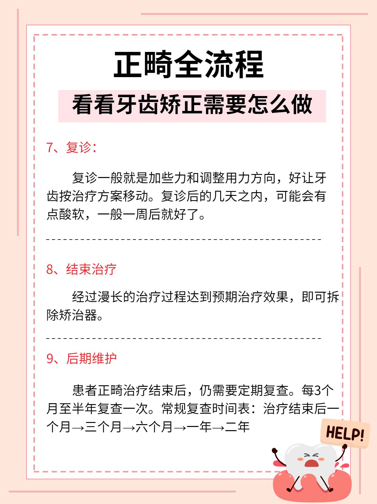 牙齿矫正步骤流程图解大全,2023年牙齿矫正面诊是收费的吗