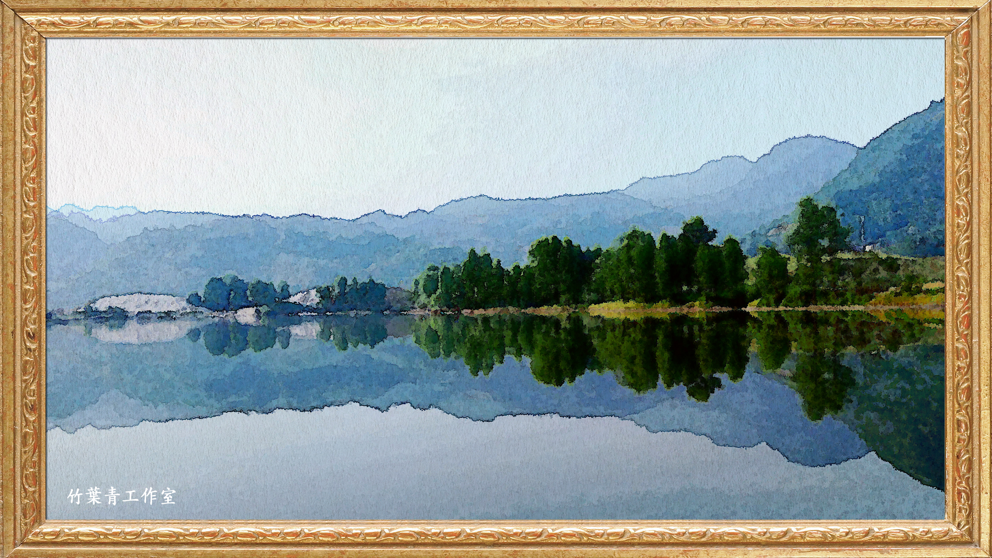 ps教程水彩肖像,ps怎么制作水彩风景