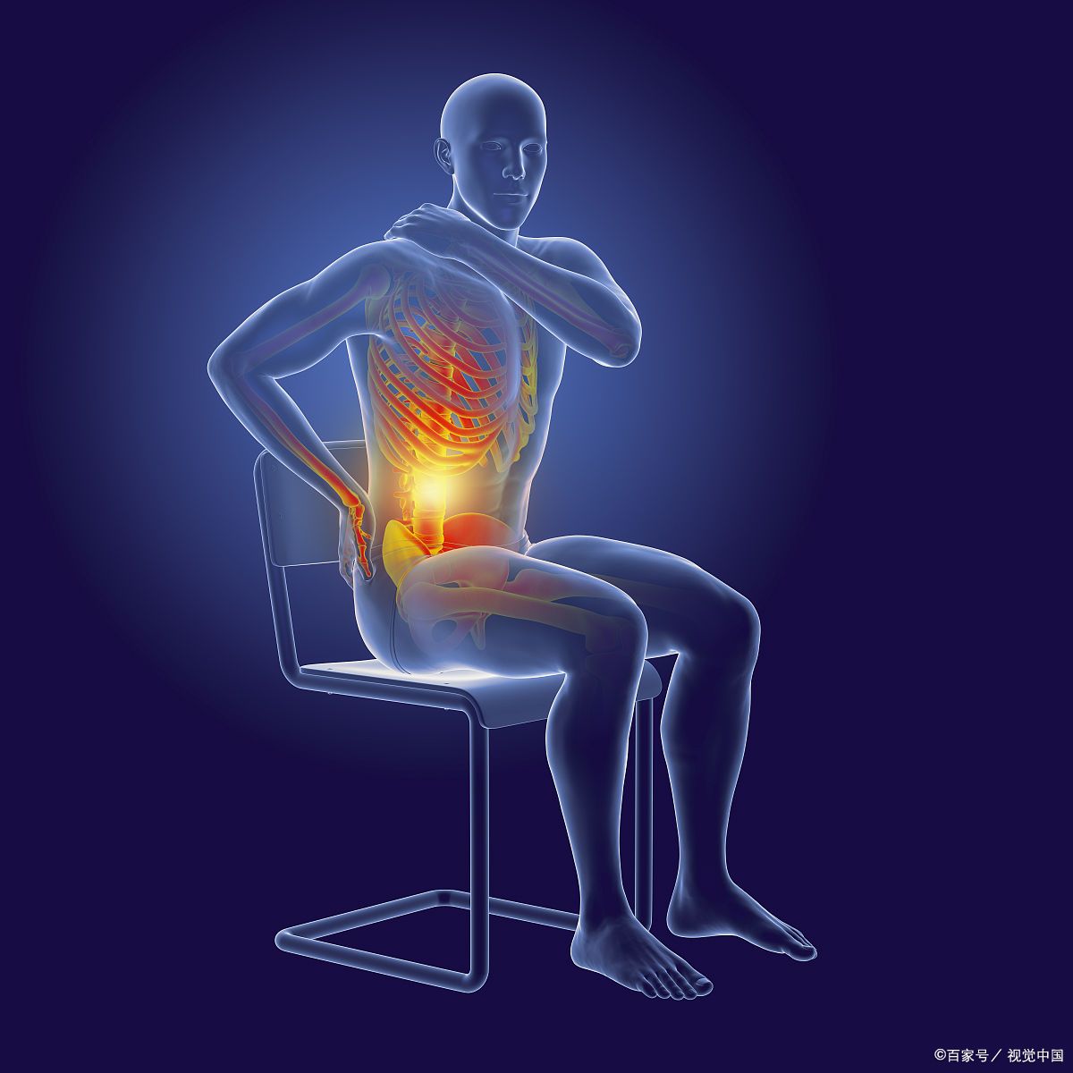 背痛位置图及症状,哪些原因引起右下背痛