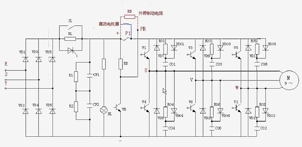 abb变频器驱动板电路图原理讲解,220伏变380伏的变频器原理