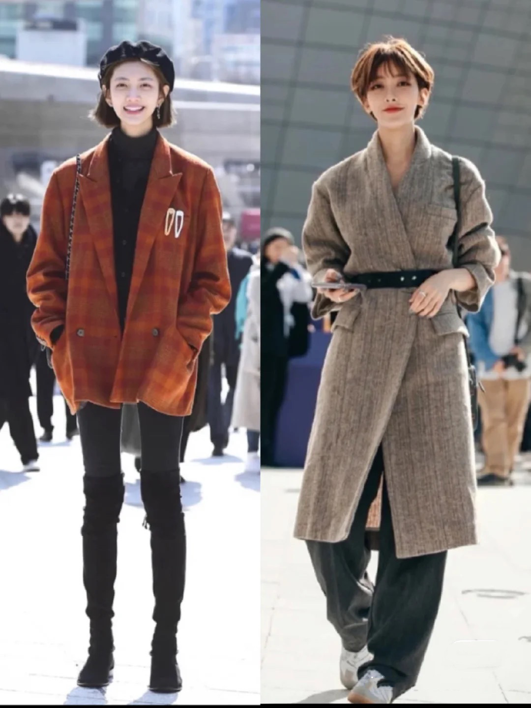 韩国小姐姐穿衣搭配街拍,街拍韩国的小姐姐都怎么穿