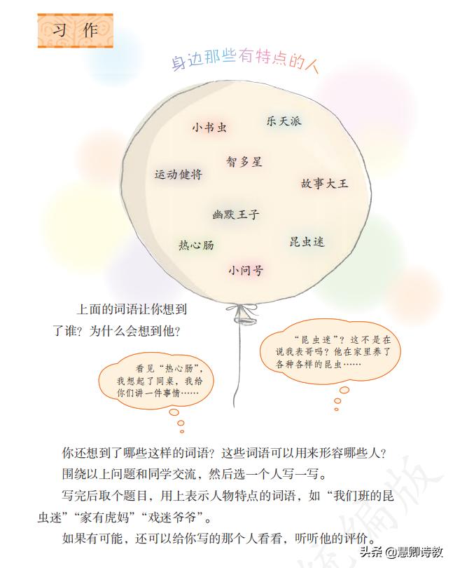 习作身边那些有特点的人300个字,三下习作身边有特点的人思路