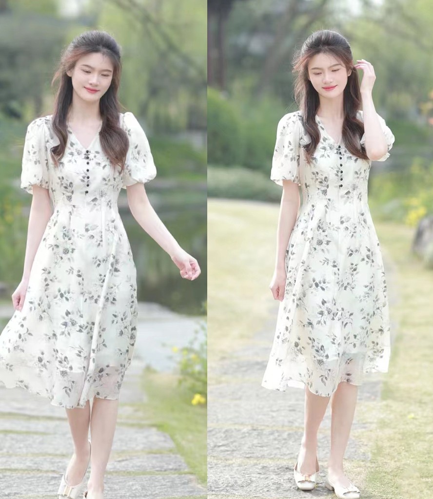 夏季碎花裙怎么穿好看,粉色碎花裙回头率百分百