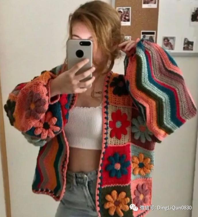 「针织作品」漂亮的祖母格图案夹克2022精品系列