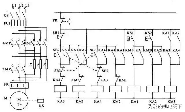 高压带电显示器电气原理接线图,电气接线图同一元件的各部分