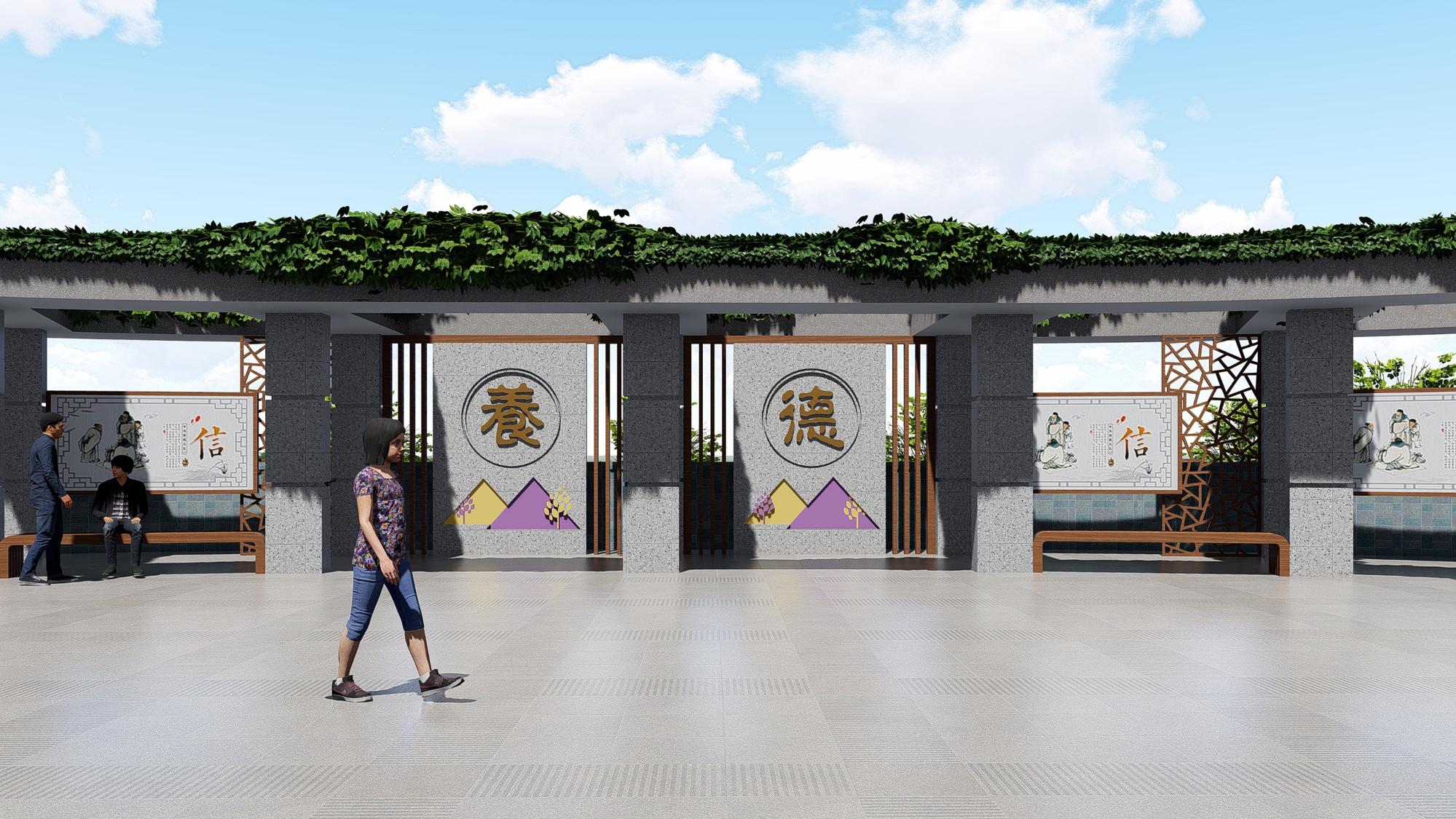 校园文化长廊设计图,学校文化长廊设计效果图大全