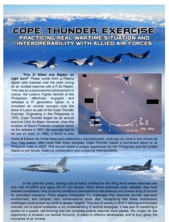 菲空军最新消息,菲称用韩造FA50模拟击落F22引质疑