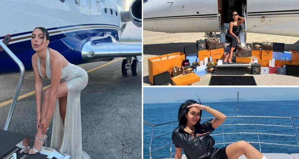 c罗和女友外出惊艳礼服抢眼,c罗穿钻石裙现身戛纳