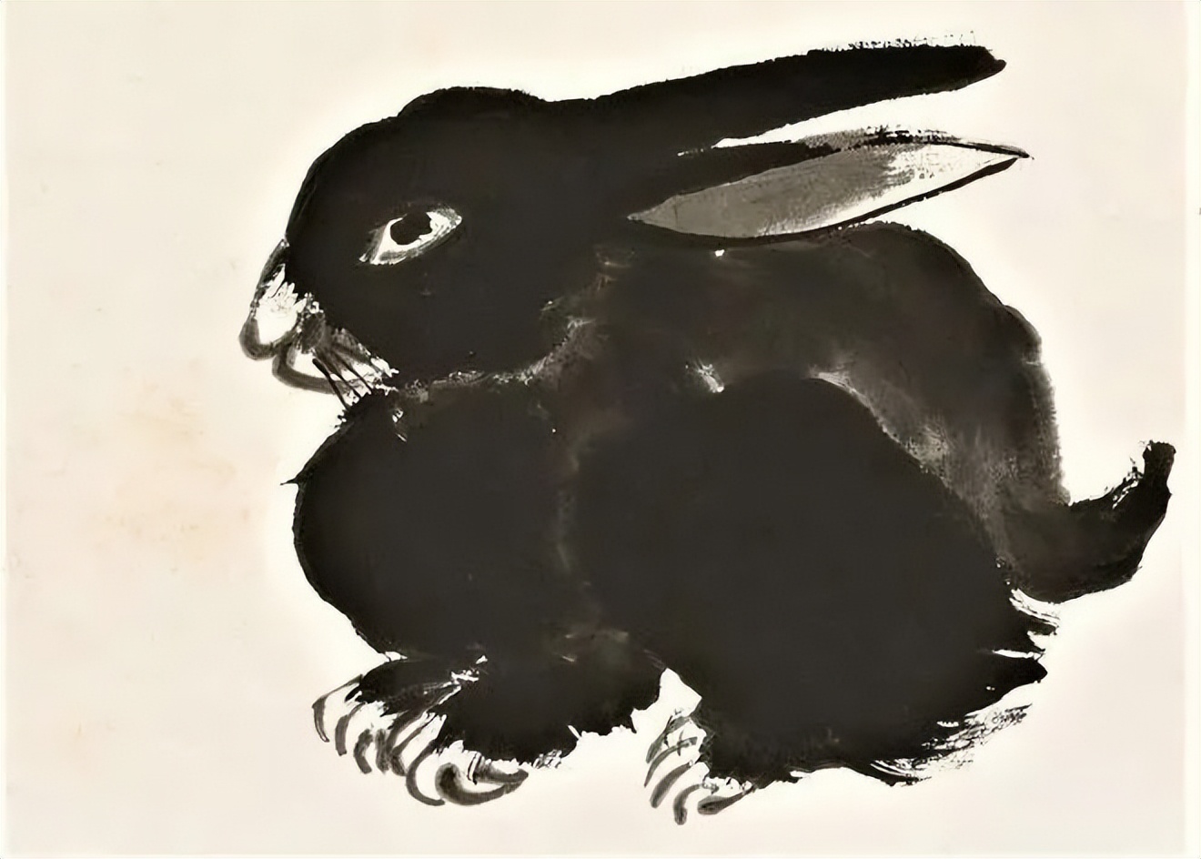 齐白石笔下富贵的牡丹,齐白石写意兔子