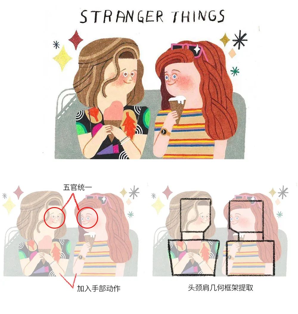 4步带你绘制有趣又好看的彩铅人物头像