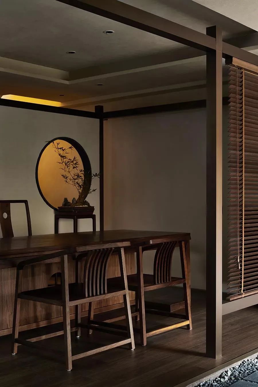 江南风园林中式餐厅设计方案,餐饮空间设计现代新中式