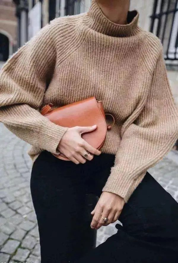 各种简单毛衣的织法,高领毛衣怎么穿才好看