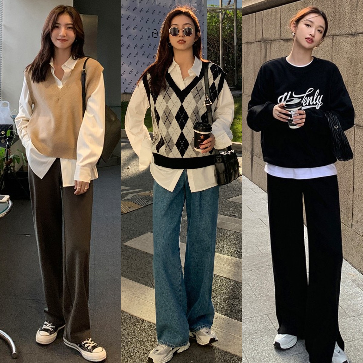 高腰显瘦阔腿直筒裤小个子,显高显瘦显腿长的高腰裤小个子穿