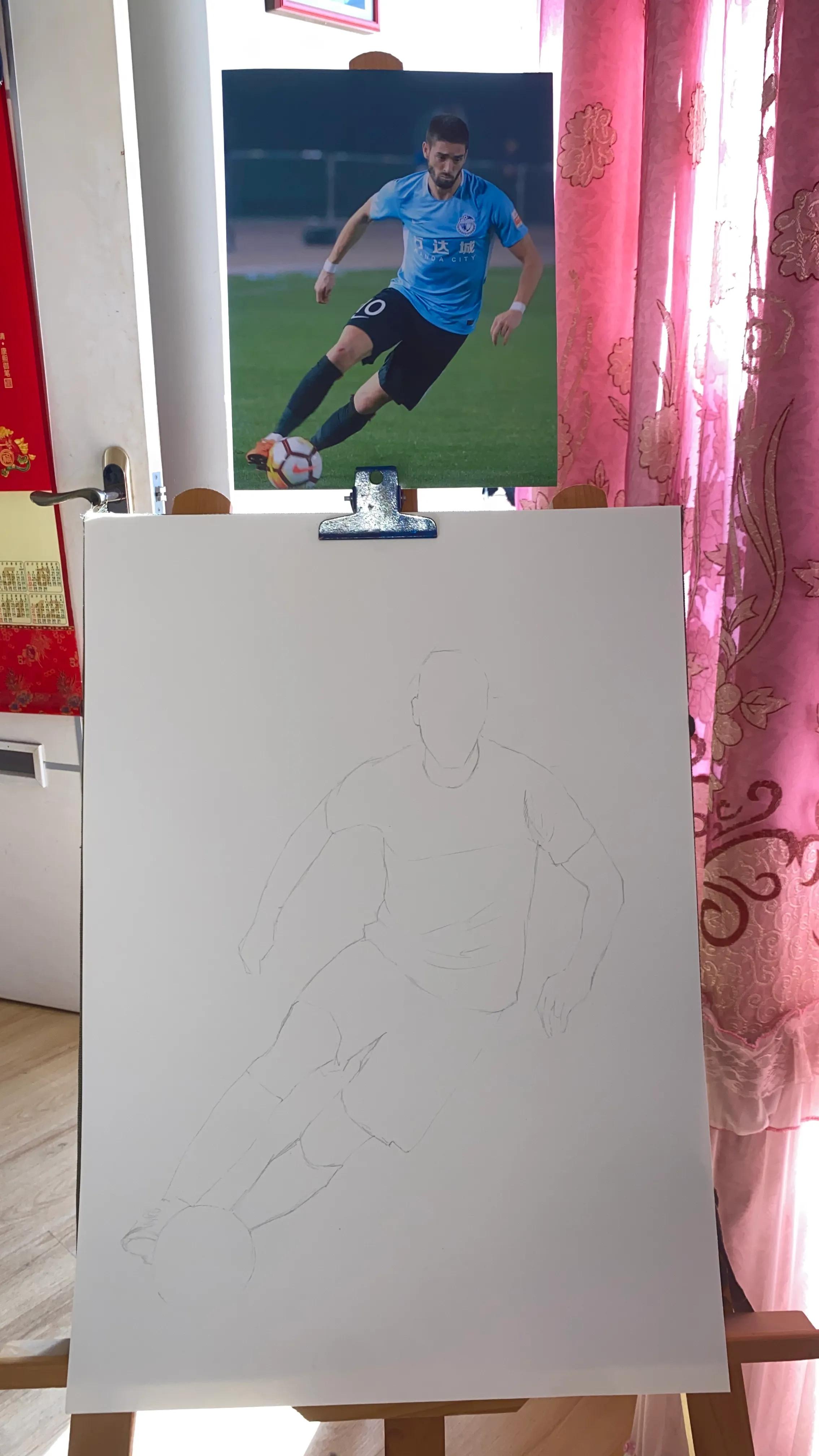 没有画完的素描人物图片,没画完的油画