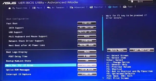 电脑开机出现英文按f1才能进系统,电脑启动要按f1修复方法