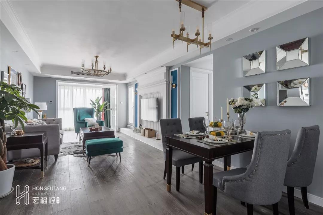 美式餐厅设计效果图小户型,美式简约风格餐厅设计效果图