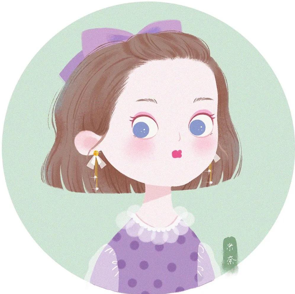 古典可爱小女孩插画,一组超萌的小女孩插画