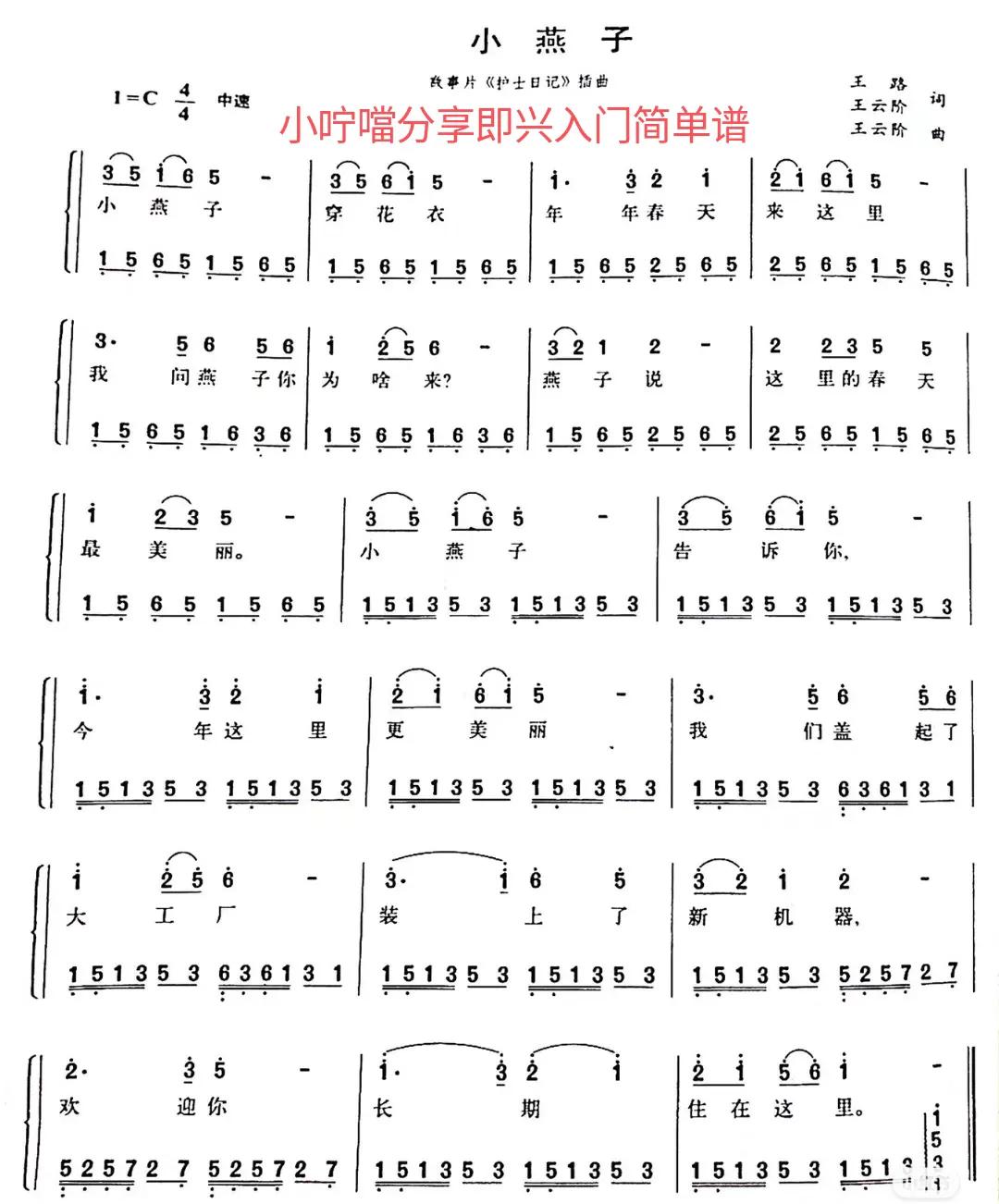 钢琴小燕子指法完整版,钢琴小燕子完整版