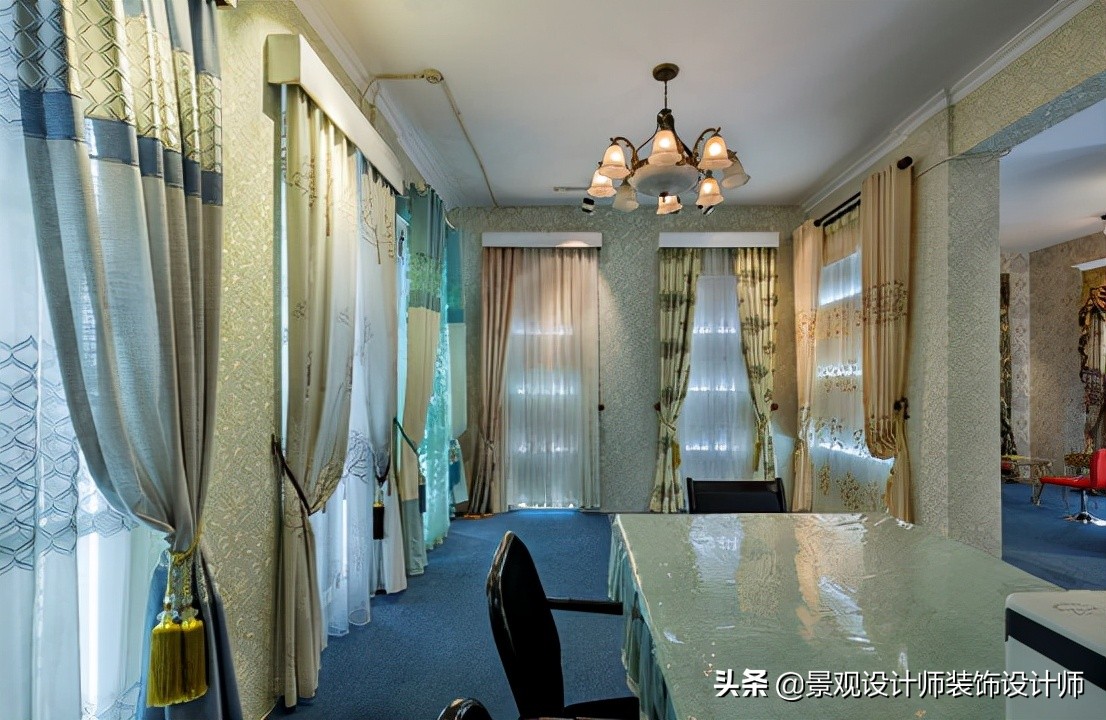 窗帘壁纸店装修,广州窗帘店设计案例图片