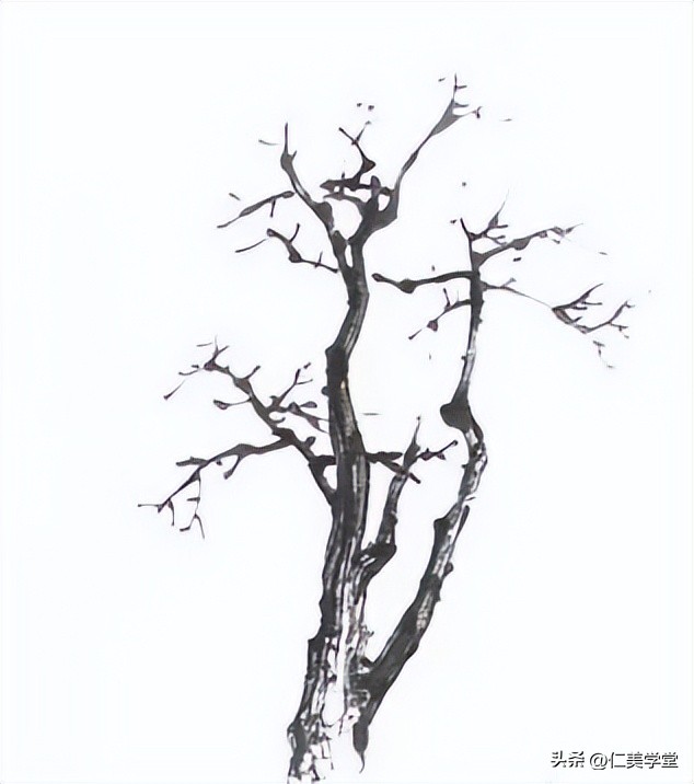 冬日雪景画法,冬季雪景松树的画法