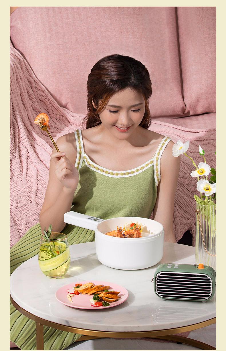 多功能电煮锅煮炖蒸一体锅1.8升,上蒸下煮多功能电煮锅苏泊尔