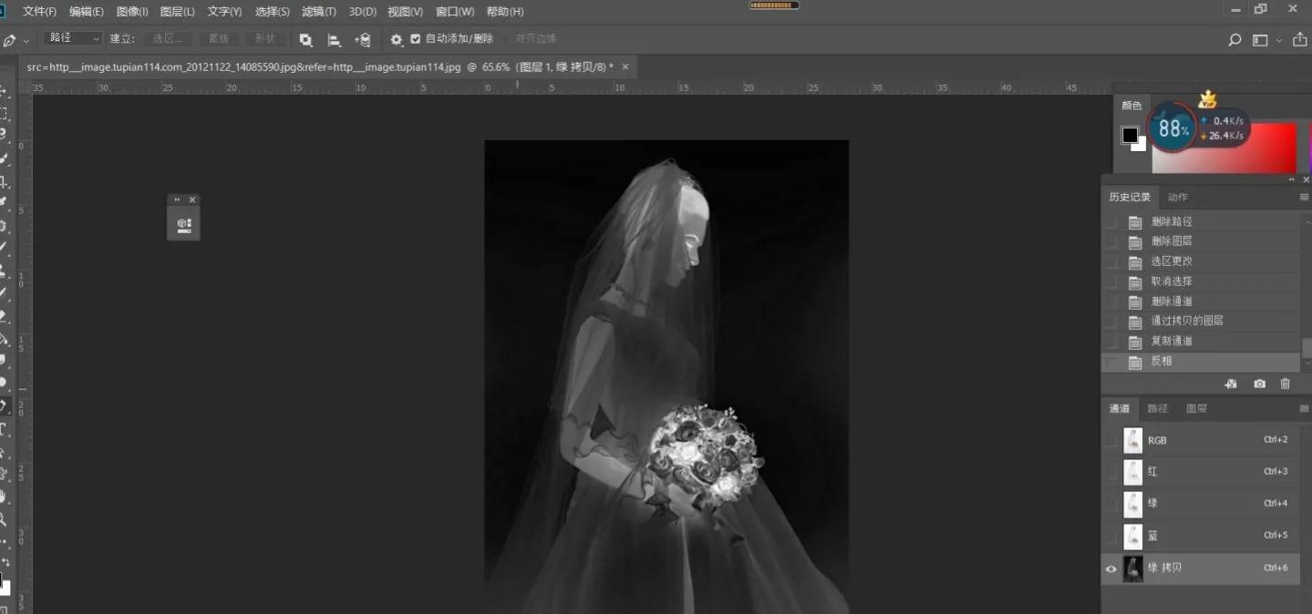 ps通道抠图透明婚纱详细步骤,ps透明婚纱