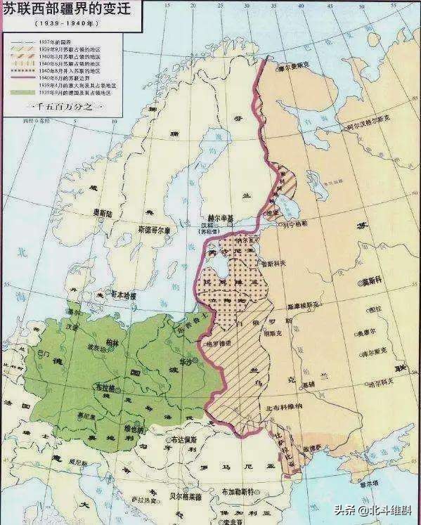 二战初期苏联建立东方战线,苏联二战向西推进500到600公里