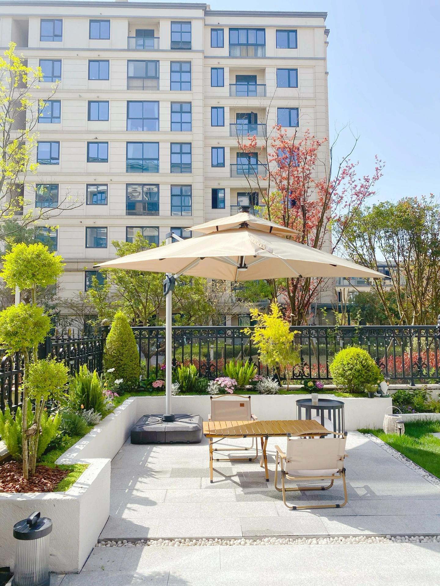 一楼小院简易小花园,100平米小院简单改造图