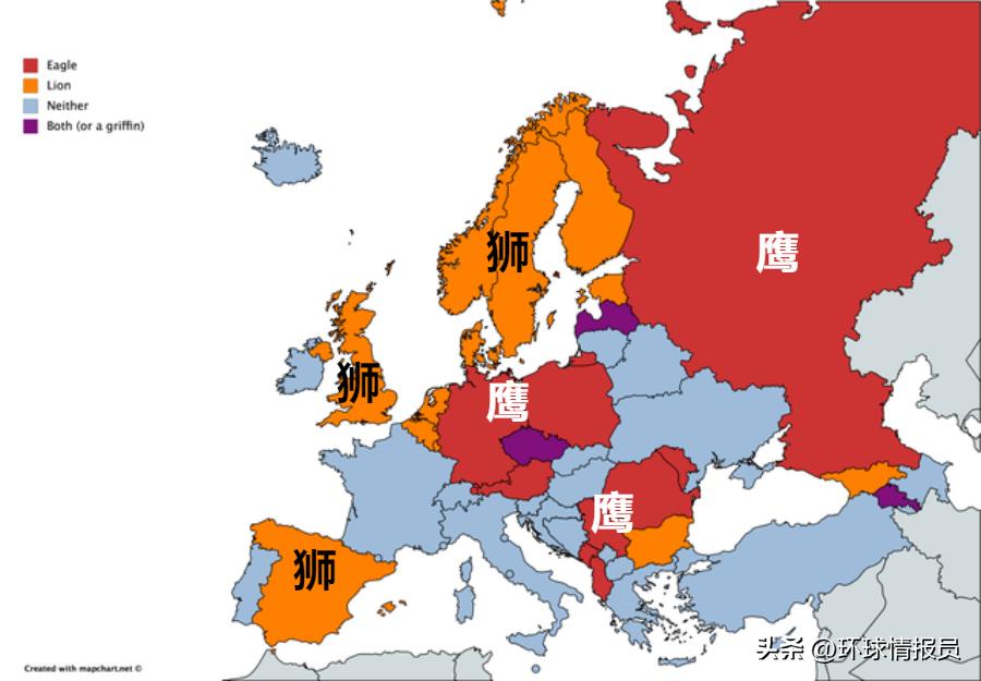 欧美国徽为什么都是老鹰,哪个国家国徽有鹰的图案
