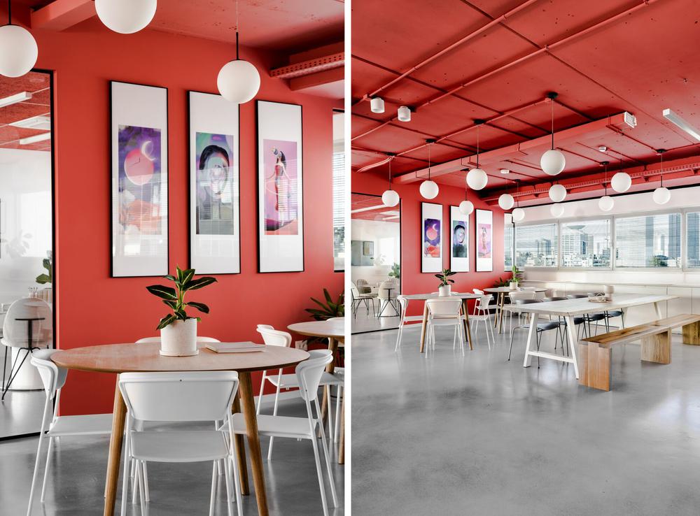 玫粉工业风Bazaart百色特特拉维夫办公设计欣赏