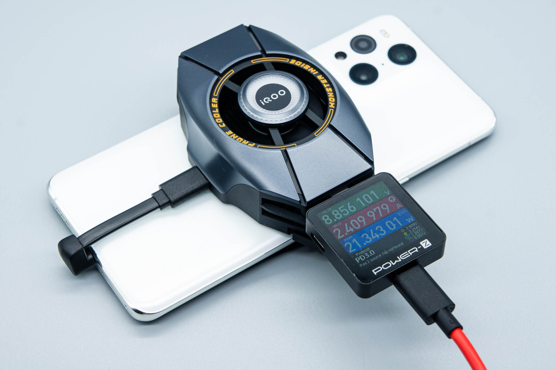 手机游戏散热背夹测评,游戏手机配散热背夹极限测试