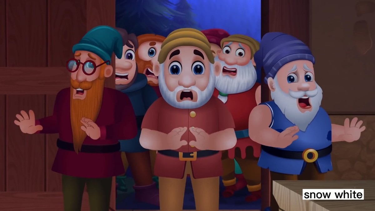 白雪公主中英绘本,格林童话故事绘本白雪公主